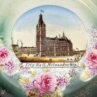 Milwaukee City Hall Wi Wisconsin Antique Souvenir China Trinket Dish Plate