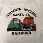 Vintage Santa Fe Railroad T Shirt Train Railway White Large Bnsf Chief Way Vtg