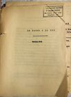 Original French Typescript Georges Berr  Un Homme A La Mer  Dr  Alexandre Banyai