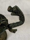 Vintage Cast Iron Aladdin Genie Oil Lamp- 5 1 2    Length Dragon Handle