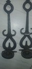 Homco Metal Gothic Style Wall Sconce Candlestick Holders 2pc Set goth Wall   