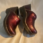 Dansko Shoes Womens Size 38 Burgundy Patent Leather Professional Clogs Nursing