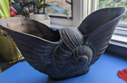 Brass Bronze  Sea Shell Double Nautilus Planter Centerpiece Decor
