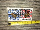 Vintage Schalke 04 1  Fc Nurnberg Friendship Patch Hooligan Ultra Rare