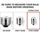 25 Pack G40 Outdoor Patio Globe Replacement Bulbs Clear C7 E12 Base Patio Lights