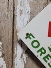 Vintage Us Forest Service Porcelain Sign Old Park Ranger Fire Fighter Prevention