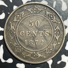 1872-h Newfoundland 50 Cents Lot t2348 Silver 