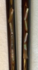 Vintage Set Of Japanese Chopsticks W  Inlaid Abalone Mother Of Pearl 9  Lacquer