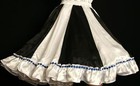 Black   White Square Dance Dress  Blouse Skirt Size Medium Waist 30 -37 