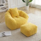 Giant Bean Bag Chair W footstool Oversized Accent Floor Sofa For Adults And Kids