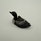 Common Loon With Hatchling Hand Painted Resin Figurine 2-1 2   