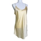 Victorias Secret 1980 s L Vintage Gold Label 100  Silk Chemise Slip Dress Yellow