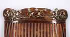 Original Antique Hair Comb Faux Tortoise Shell Rhinestones