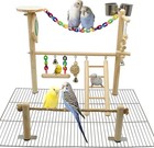 Bird Playground Top Cage Parrot Gym Hanging Chewing Toys Cage Top Play Stand