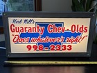 Original Vintage    herb Nill   s Chev - Olds    Dealer Decal - Now A Lighted Sign 