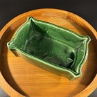 Vintage Green Ceramic Planter Upco  296-6 Rectangle Home   Garden Decor