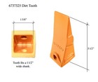 10 - Bobcat Style Mini Excavator   Skid Steer Bucket Teeth - 6737325 