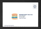 1993 Burger King Kids Club Membership Application Mailing Card With Kid Vid