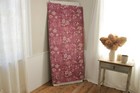 Antique French Toile De Normandy C 1820 Early 19th Century Purple Fabric