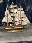 Handmade Wooden Sailing Ship Models     Nautical D  cor     Set Of 2