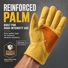 4 Pairs Cowhide Leather Work Gloves Reinforced Palm  Welding   Bbq Gloves