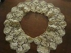 Antique Ecru Cotton  Schiffli  3d Lace Collar 21  X 3 1 4 