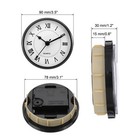 3 5  90mm Quartz Roman Clock Insert Fit 78mm 3  Black white Style 3