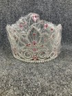 Rhinestone   Pink Gem 6  Tall Adjustable Prom Wedding Pageant Crown Tiara New 