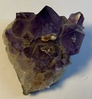 Pewter Unicorn Figurine On Amethyst Crystal Geode Cluster Statue Vintage 1988