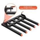 Clamp On Debris Forks To 48  Bucket  Heavy Duty 2500 Lbs Pallet Forks Attachm   