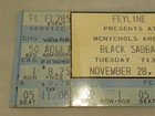 Rare Vintage Black Sabbath 1978 With Van Halen Denver Concert Ticket Stub