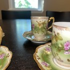 4 Piece Set Rare Vintage Limoges  A  Klingenberg France 3 Inch High Tea Cups 