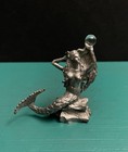 Pewter Little Mermaid Ocean Sea Life Fish Creature Maiden Decor Siren Figurine