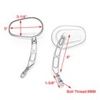 Black Motorcycle Rearview Side Mirror For Harley Davidson Softail Springer Fxsts