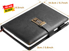 Black Journal With Lock  Refillable Faux Leather Lock Diary Notebook Planner Org
