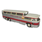 Vintage 1955 Trailways Friction Thruliner Bus Silver And Red 18 