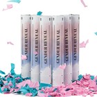 Confetti Cannons 11 8in Gender Reveal Multicolor Confetti 6 Pack Pink 6 Pack Blu