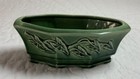 Vintage Pottery Planter  1950   s  Green  Calif  Pottery  Rectangle  With Leaves