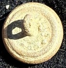 Rare Civil War Voltigeur Eagle V Cuff Button Excavated 15mm Scovill Backmark Dug