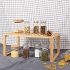 Better Homes   Gardens Bamboo Stackable Shelf natural easy Assembly 16x10x1 18in