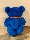 Vintage Grateful Dead 12  Jointed Plush Dancing Bear Liquid Blue  orange Collar 