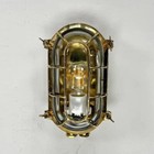 Vintage Brass Oval Ship Salvaged Light Polished   Rewired For Indoor outdoor Use