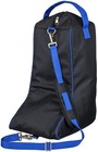 Western Boot Bag - Handle And Shoulder Strap - Black - Purple Or Royal Blue Trim