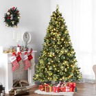 6ft Christmas Tree Pe Pvc Material 500 Lights 9 Modes  900 Branches pine Needles