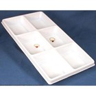 2 White Plastic 6 Compartment Jewelry Tray Inserts