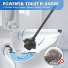 Toilet Plunger And Brush  Bowl Brush And Heavy Duty Toilet Plunger Set-black