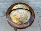 Mid Century Brandt Cherry Replogle World Classic Series Floor Library Globe Vtg