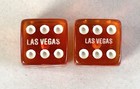 Peach Translucent Dice Al s Hotel Casino Las Vegas Gambling Souvenir Lot Of 2