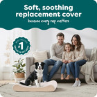 Cozy Replacement Dog Bed Cover  Ultra Plush Faux Fur   Suede  Large Cream