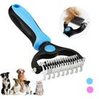Professional Pet Grooming Tool 2 Sided Undercoat Dog Cat Shedding Comb Brush Pet